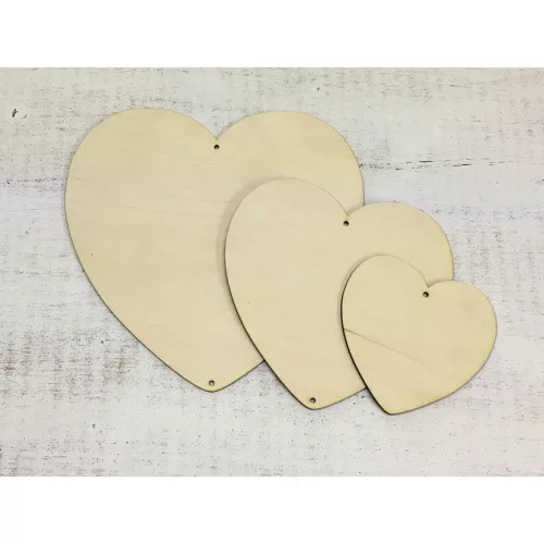 Natúr fa - Szív szett 3db-os