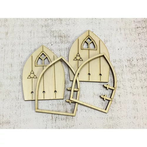 Natúr fa - Tündérajtó kicsi "Tara" 2db/csomag