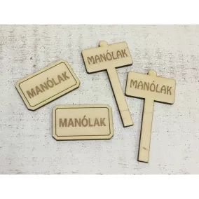 Natúr fa - Manólak kellékek 4db/csomag