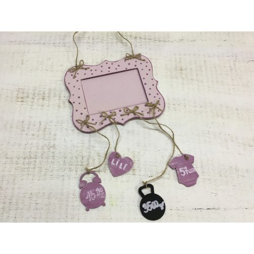 Natúr fa - Baba érkezett fotókeret 15x18cm