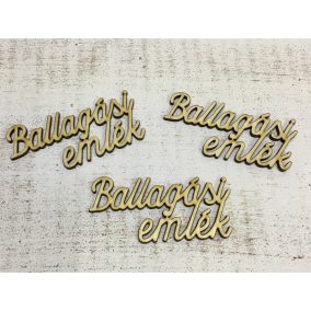   Natúr fa -  "Ballagási emlék" felirat 9,5cm 3db/csomag