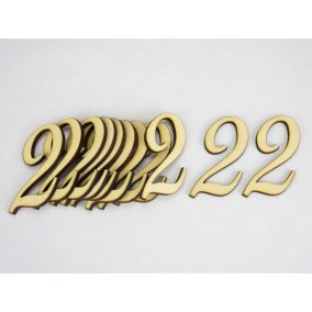 Natúr fa - Írott szám 5cm 10db/csomag