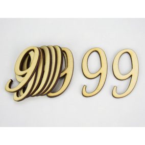 Natúr fa - Írott szám 5cm 10db/csomag