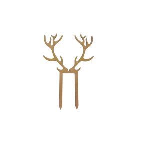 Natúr fa - Beszúrós agancs 18cm arany