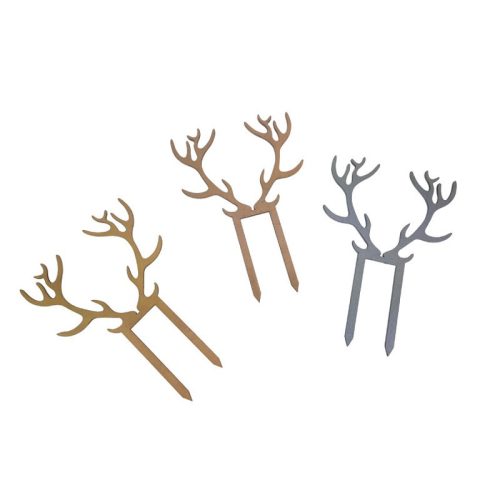 Natúr fa - Beszúrós agancs 18cm ezüst