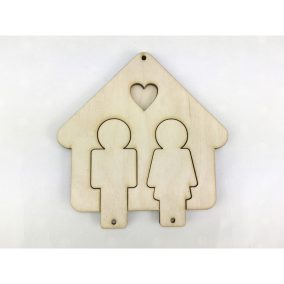 Natúr fa - Kulcstartó páros 11x12cm