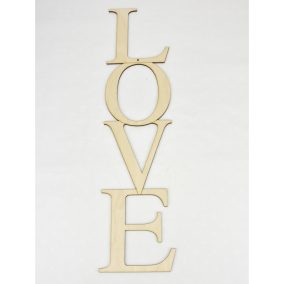 Natúr fa - "LOVE" felirat 50cm