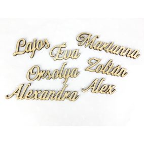   Natúr fa - Egyedi felirat kívánság szerint 3cm magas /betű