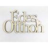Natúr fa - "Édes Otthon" felirat koszorúra 11,5x20cm