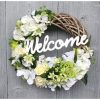 Natúr fa - "Welcome" írott felirat koszorúra 5x20cm