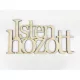 Natúr fa - "Isten hozott" felirat koszorúra 10x20cm