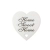 Fa - "Home Sweet Home" szív fehér 10cm
