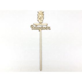   Natúr fa - Beszúrós felirat "Ballagásodra" lány