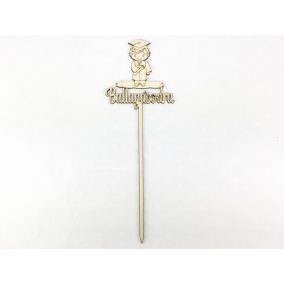   Natúr fa - Beszúrós felirat "Ballagásodra" fiú