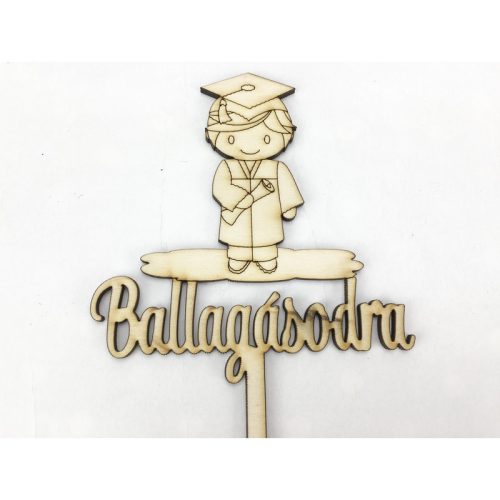 Natúr fa - Beszúrós felirat "Ballagásodra" fiú