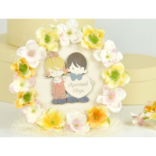 Natúr fa - "Szeretünk Anyu" testvérek 8,5x10cm