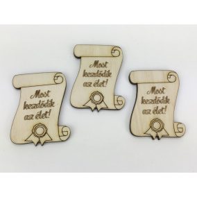   Natúr fa - "Most kezdődik az élet!" pergament 3db/csomag