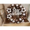 Natúr fa - "Már vártalak" felirat koszorúra 7x14cm