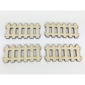 Natúr fa - Kicsi kerítés szett 4x8cm 4db/csomag