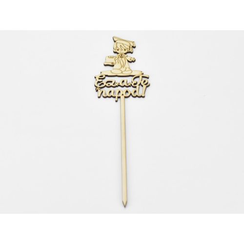 Natúr fa - Beszúrós "Ez a Te napod" kisfiú 32cm