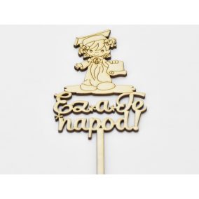   Natúr fa - Beszúrós "Ez a Te napod" kislány 32cm