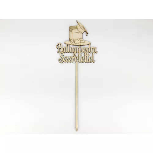 Natúr fa - Beszúrós "Ballagásodra Szeretettel" felirat 33cm