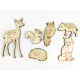 Natúr fa - Erdei állatok 10cm 6db/csomag