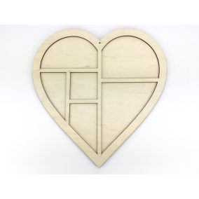 Natúr fa - Szív fotókeret 35cm