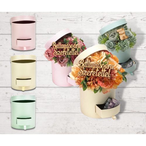 Natúr fa -"Ballagásodra Szeretettel" felirat