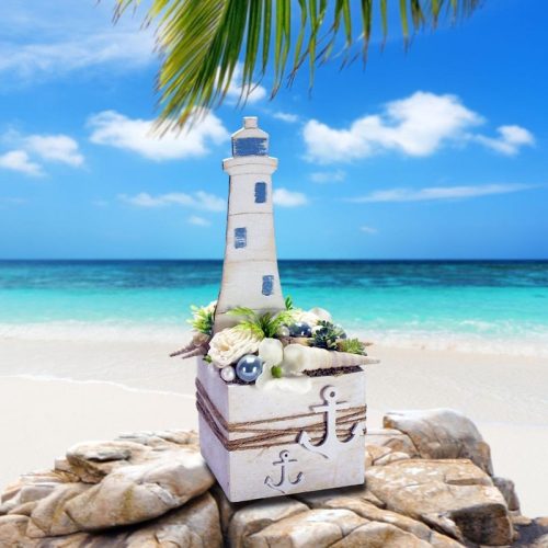 Natúr fa - Világítótorony színes 5,5x15,5cm