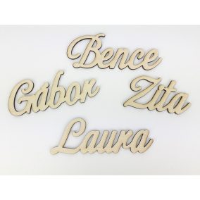   Natúr fa - Egyedi felirat kívánság szerint 5cm magas /betű