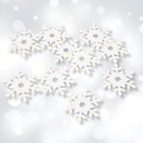 Filc - Csillagos hópihe fehér 5cm 10db/csomag