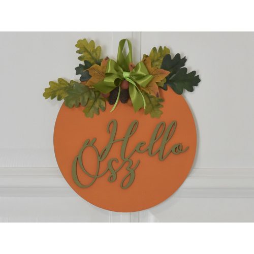 Natúr fa - Hello Ősz felirat 20cm