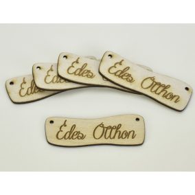   Natúr fa - " Édes Otthon "  hullámos tábla 2,4x7cm 5db/csomag