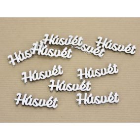"Húsvét" felirat fehér 1x4cm 10db/csomag