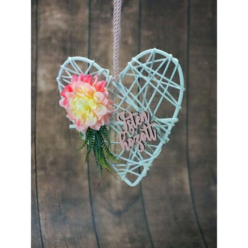 Natúr fa - "Isten hozott" felirat 6x6,5cm 5db/csomag