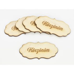 Natúr fa - "Köszönöm" fodros tábla 5db/csomag