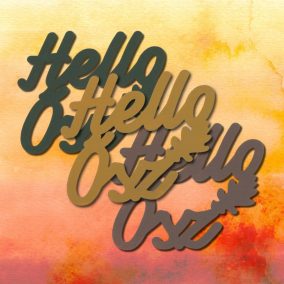   Keki "Hello Ősz" felirat színes 7,5x8,5cm 3db/csomag