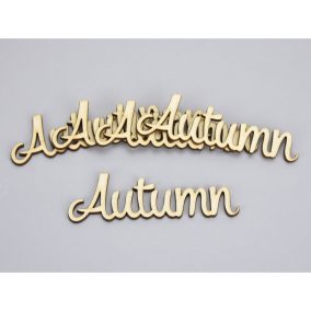 Natúr fa - "Autumn" felirat 3x10cm 5db/csomag