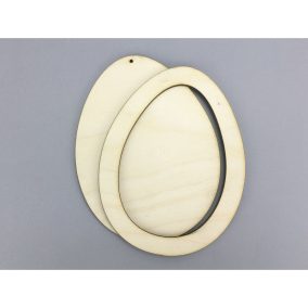 Natúr fa - Tojás kerettel  11,5x15cm
