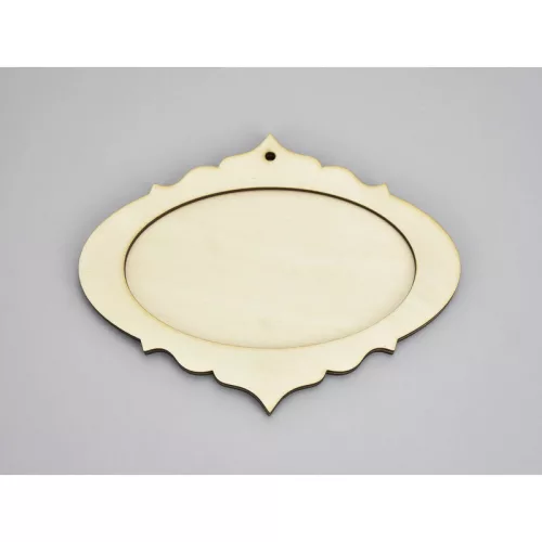 Natúr fa - Csepp forma kerettel 15x18,8cm