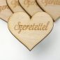 Natúr fa - Szív "Szeretettel" 4cm 5db/cs