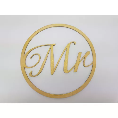 Mr&Mrs karika szett arany-metál 2db