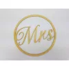 Mr&Mrs karika szett arany-metál 2db