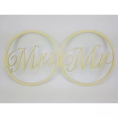 Mr&Mrs karika szett krém 2db