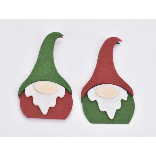 Filc lapok karácsonyi színek piros-fehér-zöld 6db/csomag