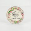 Nyomtatott fa tábla - Otthonod virágos - kör 1db
