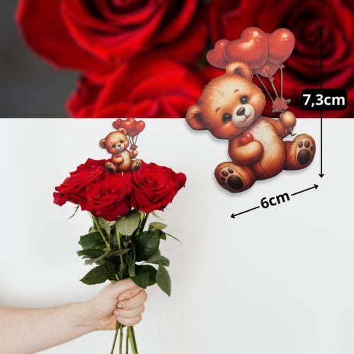 Nyomtatott dekorkarton - Maci lufikkal 2db/csomag