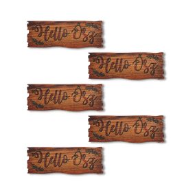 Nyomtatott fa tábla - Hello Ősz tábla 5db/csomag