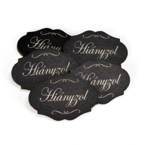 Nyomtatott dekorkarton - Hiányzol 5db/csomag